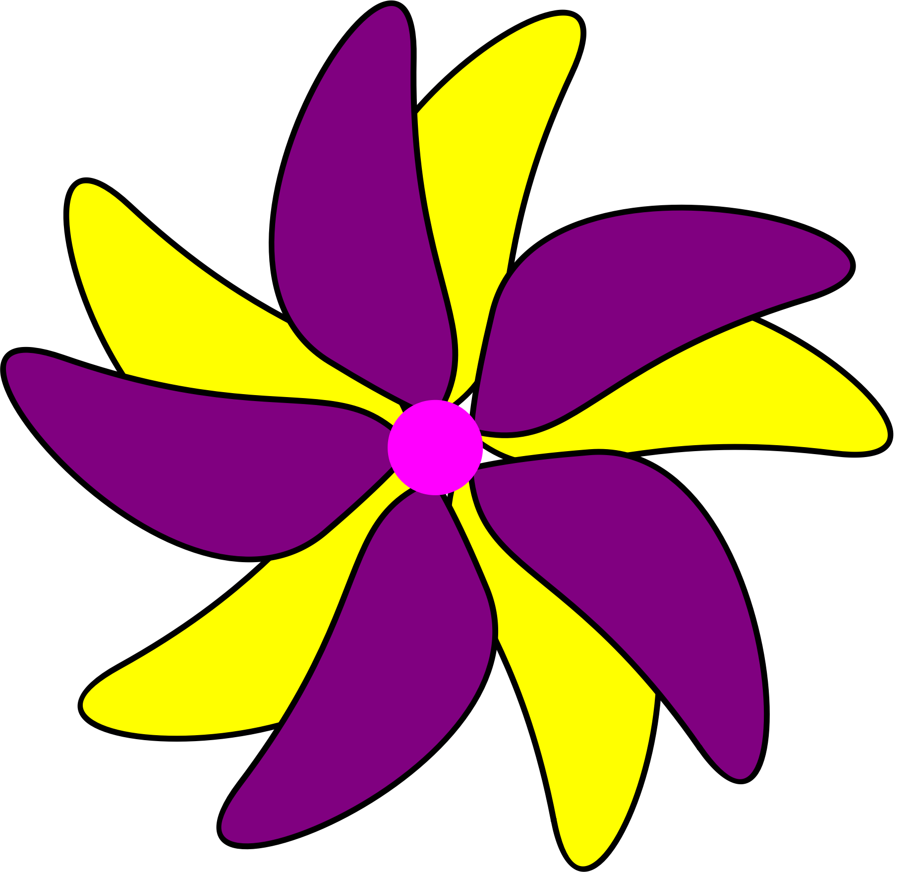 Flower Purple and Yellow